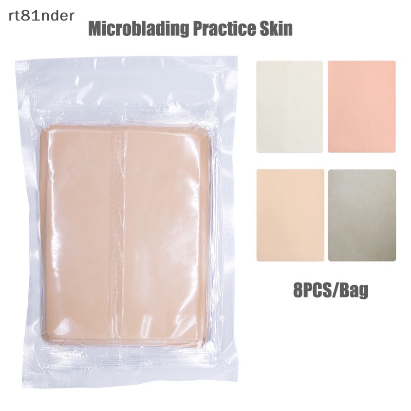 Bộ 8 Miếng Da Tập Xăm Lông Mày Bằng Silicone Tiện Dụng