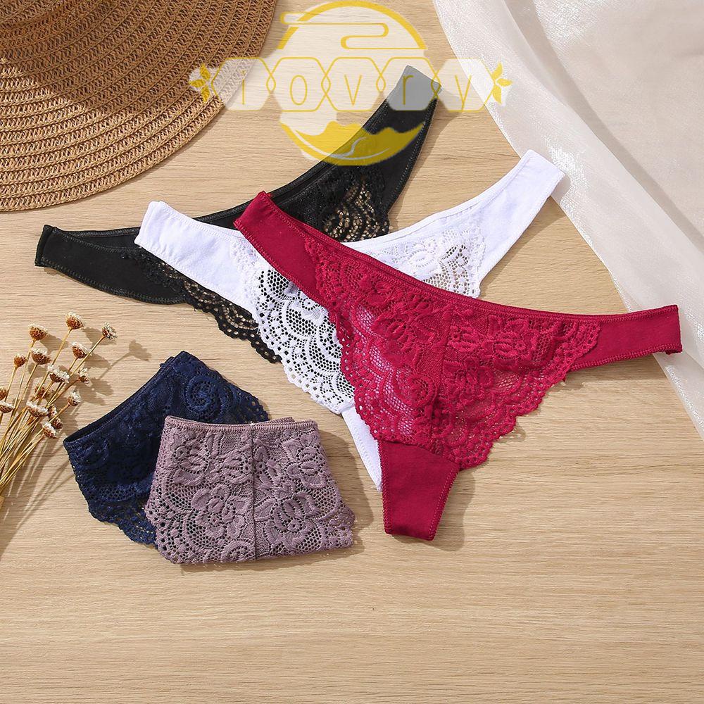 IVORY Quần Lót Ren Hoa Lưng Thấp Thoáng Khí Thêu Hoa Quyến Rũ Cho Nữ