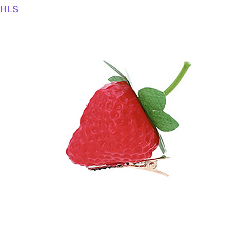 Kẹp Tóc Hình Quả Dâu Tây Bằng Nhựa Resin Dễ Thương Cho Nữ