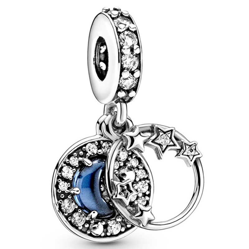 Hạt Charm Hình Bầu Trời Xanh Đính Pha Lê Tự Làm Trang Sức Cho Nữ