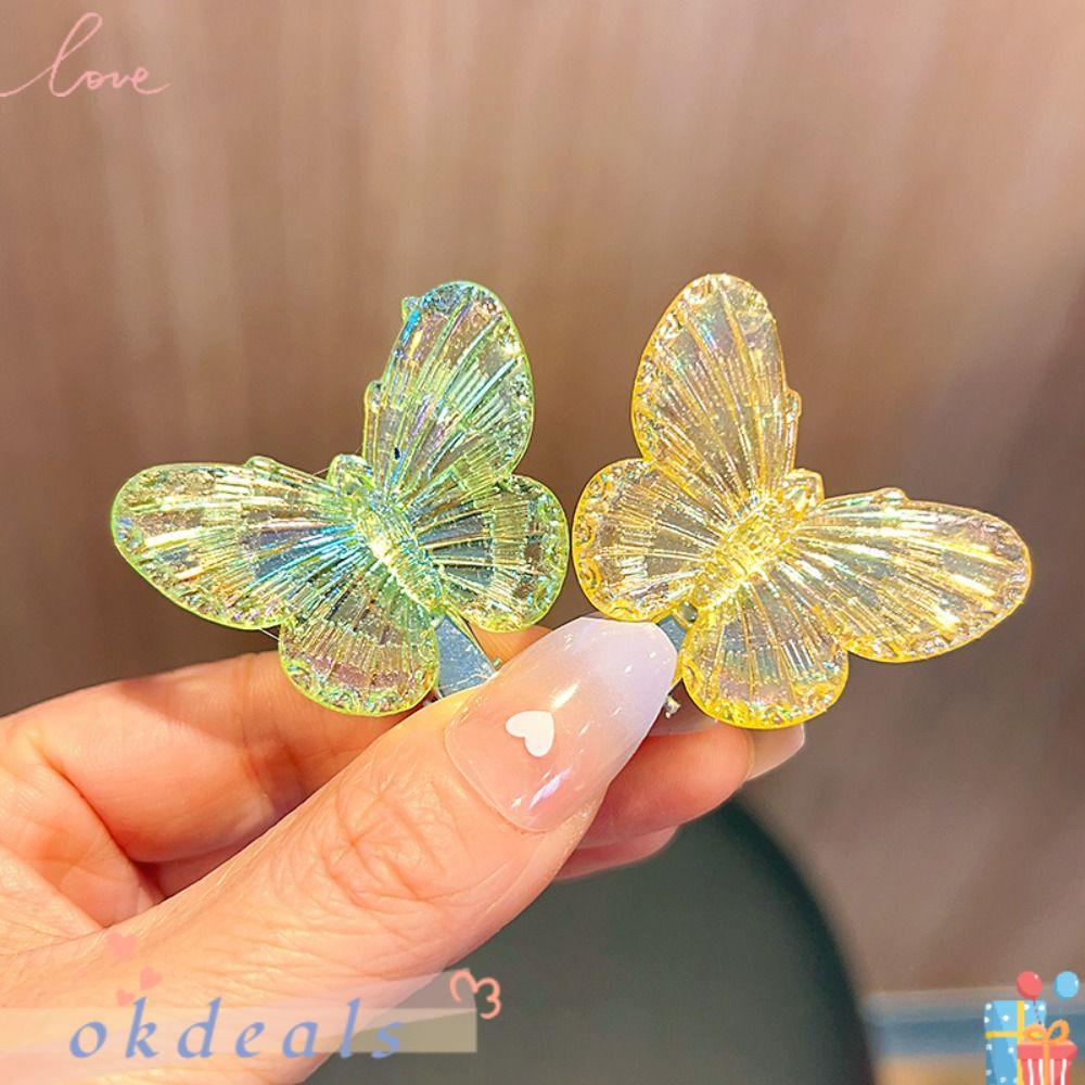 OKDEALS Set 6 Cặp Kẹp Tóc Trong Suốt Nhiều Màu