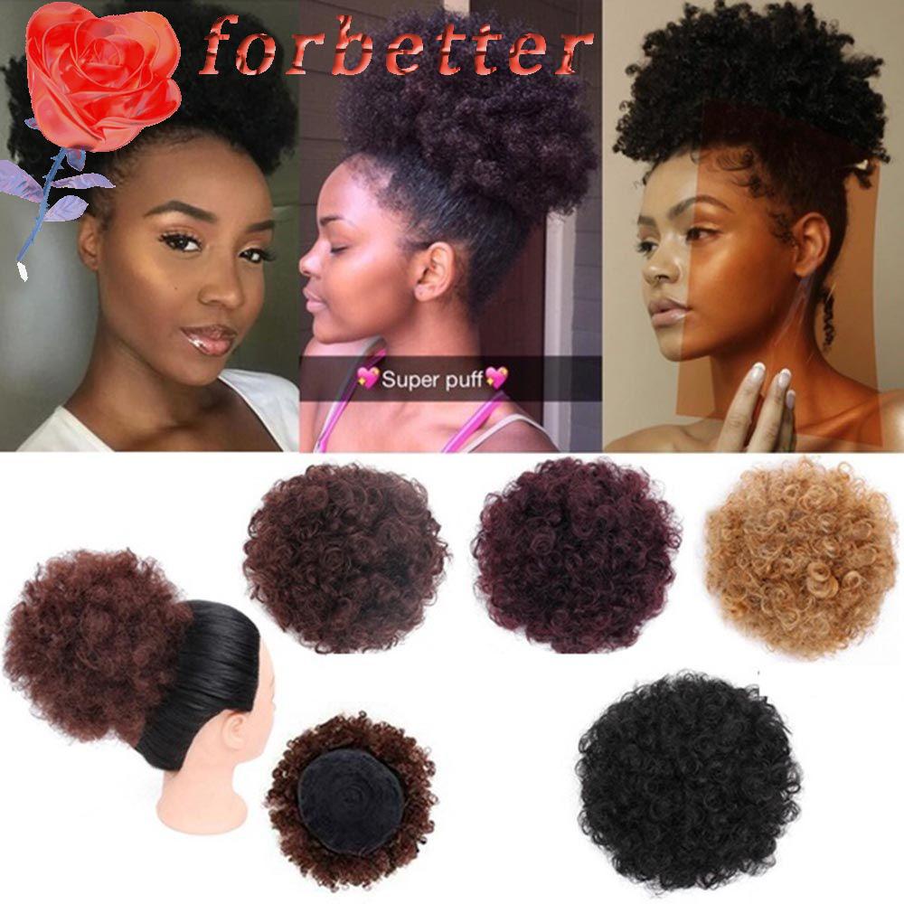 FORBETTER Búi Tóc Giả Xoăn Từ Sợi Tổng Hợp