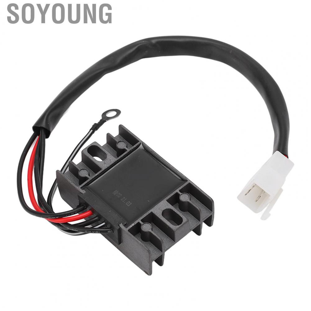 Soyoung Motorcycle Rectifier Current Conversion Multifunction Metal Stable Voltage Regulator Reliable Durable for