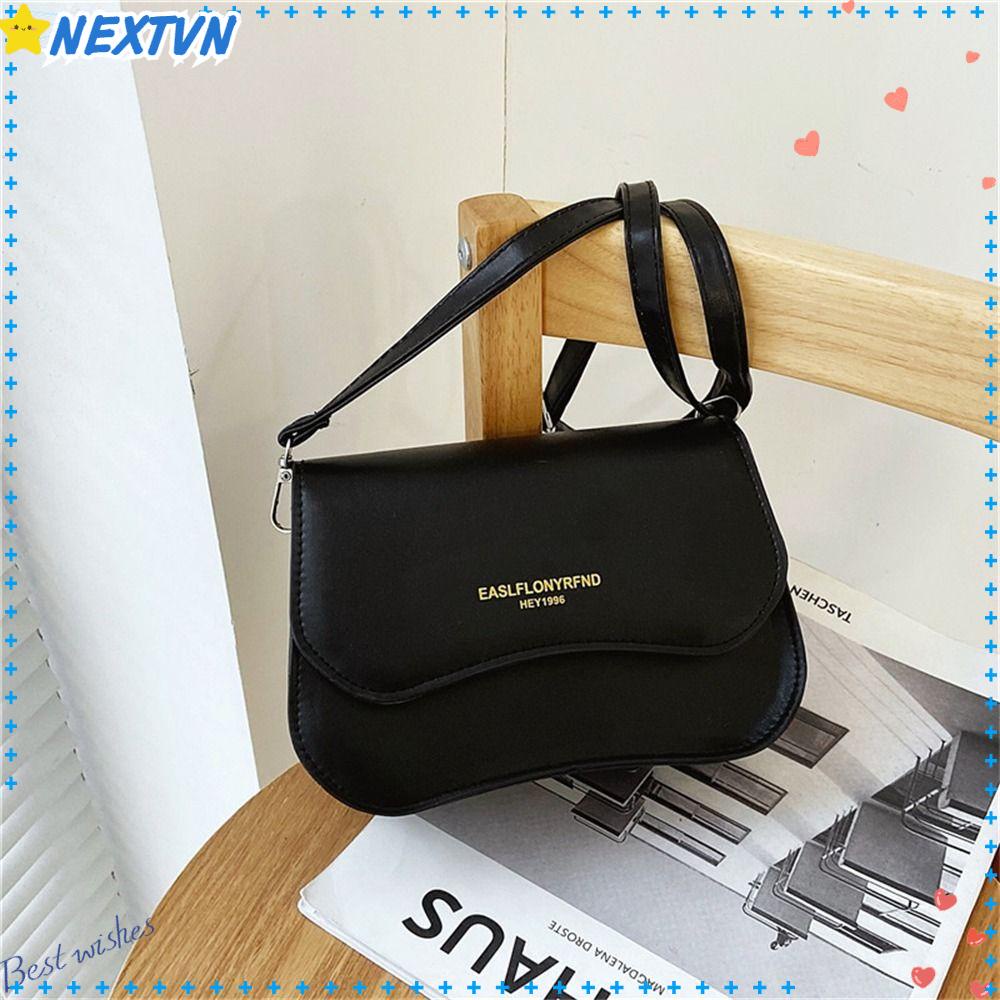 NEXTVN Túi Đeo Chéo Vai Bằng Da PU Màu Trơn Thời Trang Dành Cho Đi Du Lịch