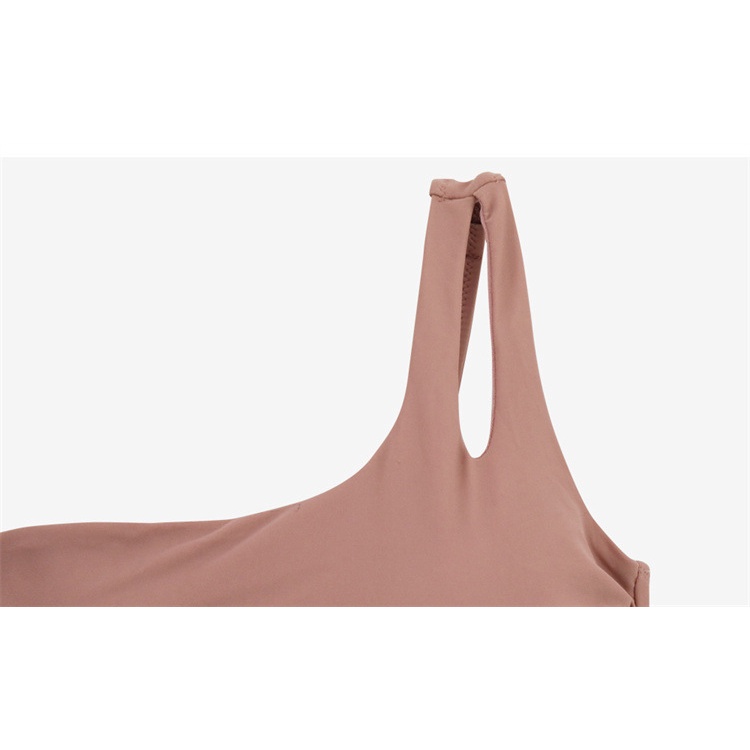 Bộ đồ bơi nữ một mảnh màu trơn mới, thiết kế đơn vai tôn dáng gợi cảm