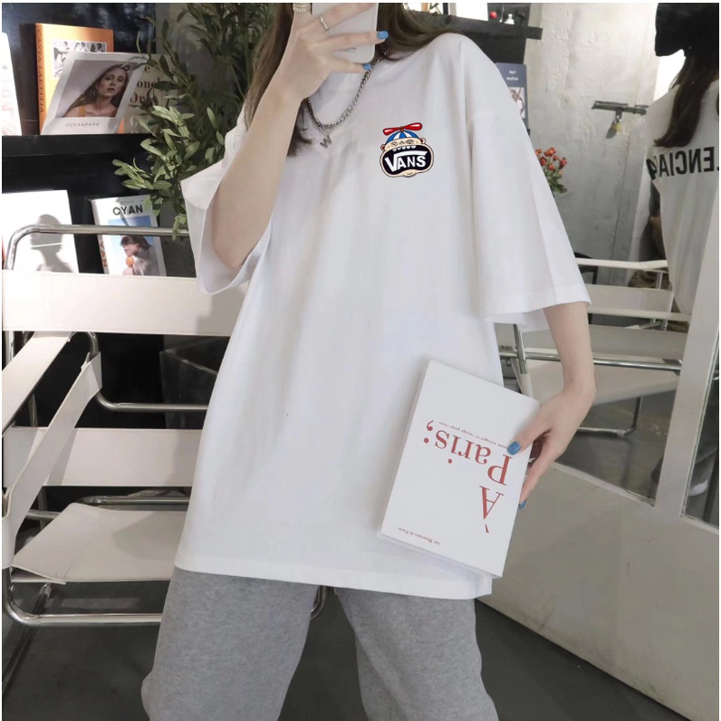 Áo Thun Tay Ngắn In Logo Vans Chất Liệu 100% Chính Hãng Thời Trang Cho Cặp Đôi