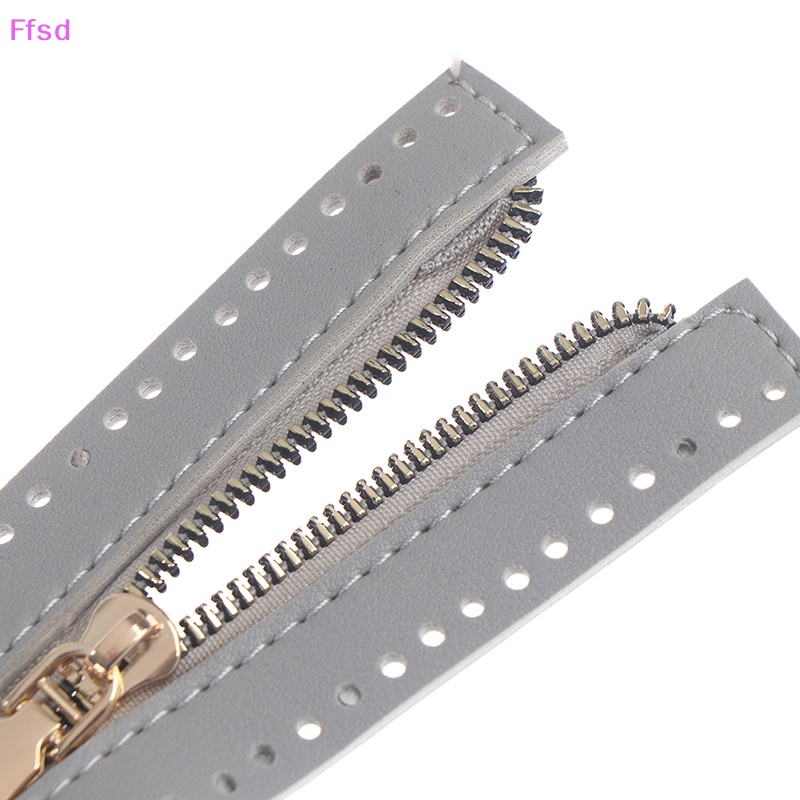 {Ffsd} Túi Xách Da PU Cứng Khóa Kéo Kim Loại Phụ Kiện May Vá Thủ Công