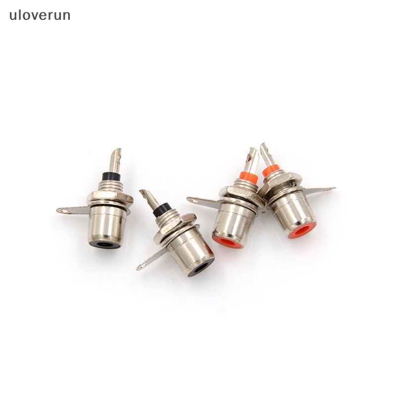 Set 4 Đầu Nối Ổ Cắm RCA Bằng Kim Loại Chuyên Dụng Dành Cho Bộ Khuếch Đại Âm Thanh