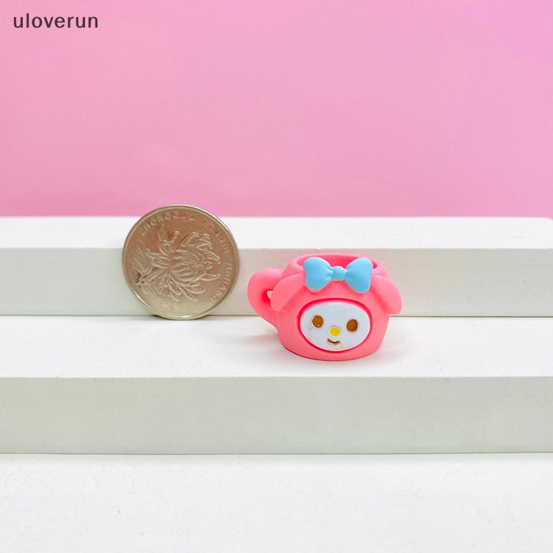 Set 5 Móc Khóa Hình Ly Sanrio Mini Màu Kẹo Trang Trí Nhà Búp Bê