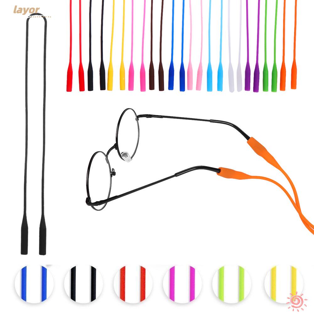 LAY Set 2 Dây Đeo Mắt Kính Bằng Silicone 12 Màu Độ Co Giãn Cao