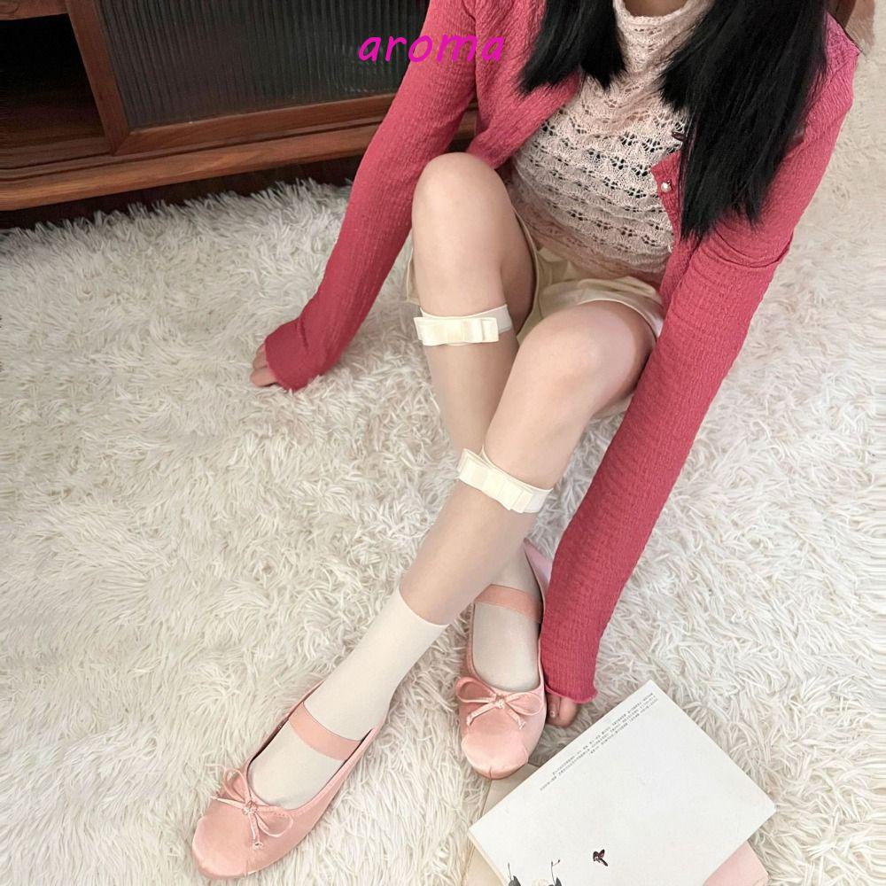 AROMA Tất Múa Ba Lê Mềm Mại Co Giãn Thoáng Khí Y2K Chống Mài Mòn Thiết Kế Đơn Giản Thời Trang Xuân Hè Cho Nữ