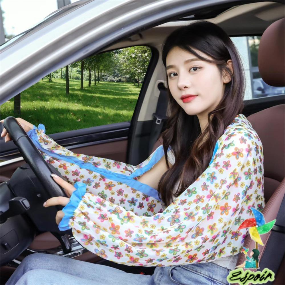 ESPO Áo Sơ Mi Chiffon Mỏng Tay Dài Chống Tia UV Họa Tiết Hoa Thời Trang 2023 Cho Nữ