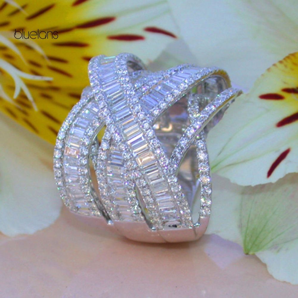 Nhẫn Đính Đá Nhiều Lớp Thời Trang Cho Nữ