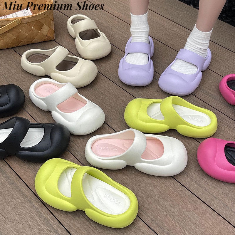 Dép Xỏ Ngón Mũi Tròn Bằng EVA Dễ Thương Thời Trang Cho Nữ