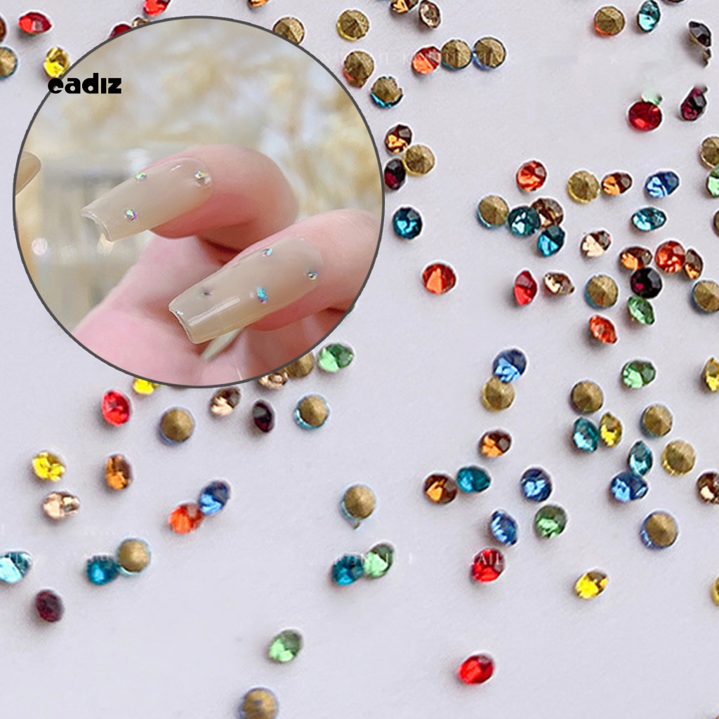 Túi 1440 Hạt Đá Tròn Nhỏ Lấp Lánh Dùng Trang Trí Móng Tay DIY