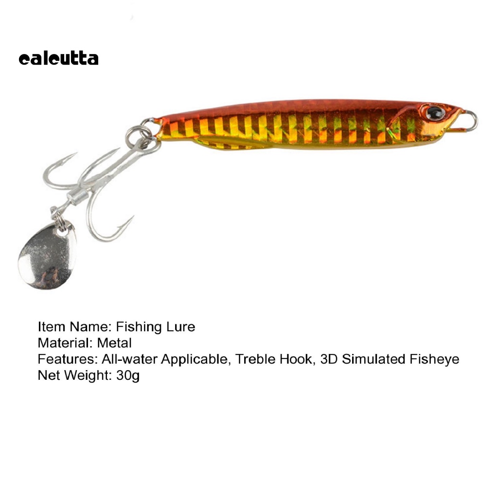 Mồi Giả Câu Cá 3D Bằng Kim Loại 30g / 75cm