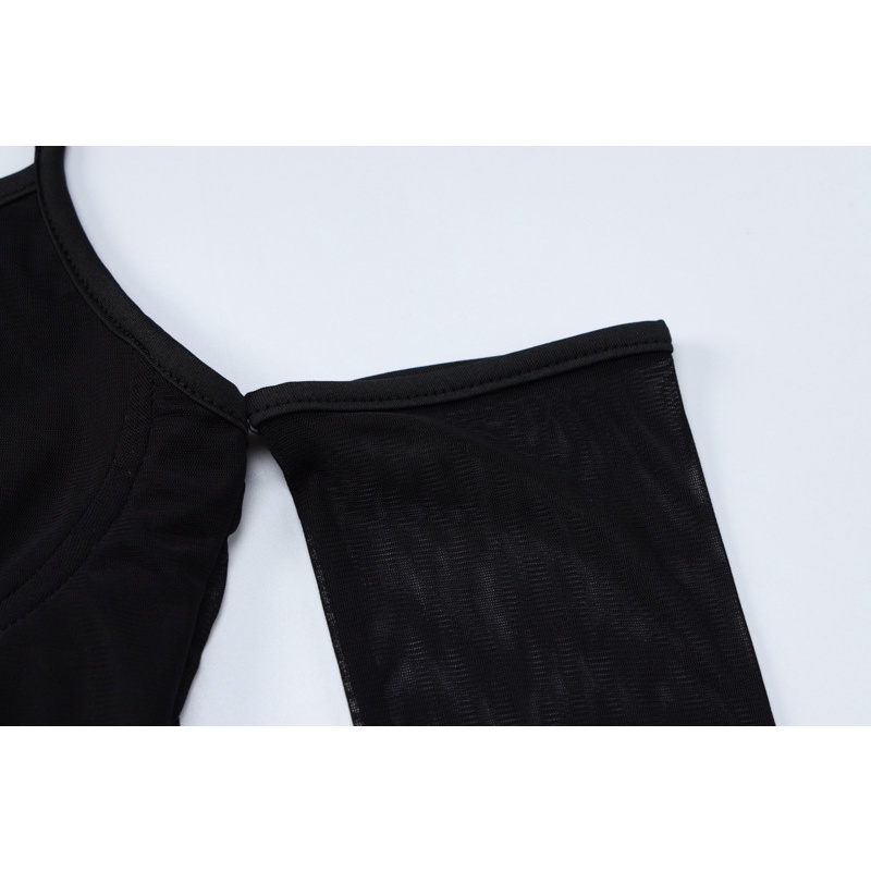 Đầm Phối Lưới Hở Lưng Quyến Rũ Thời Trang Dành Cho Nữ