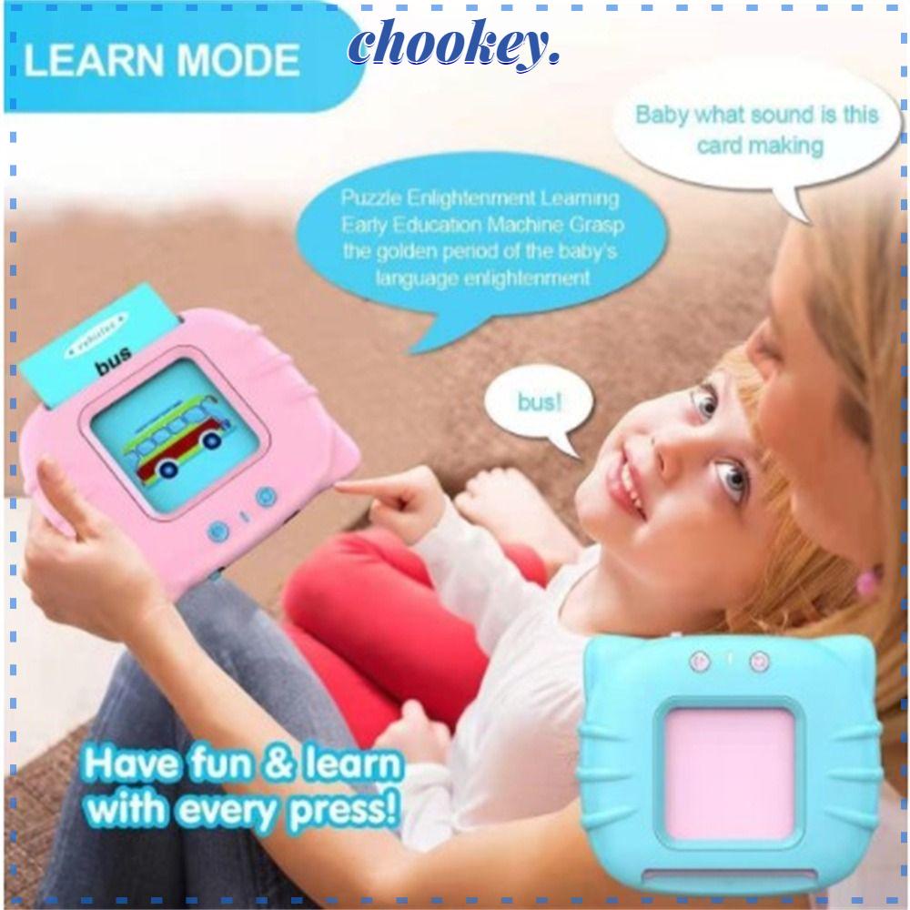 CHOOKEY Thẻ Âm Thanh Điện Tử Có Đèn Flash Cho Bé Học Mẫu Giáo