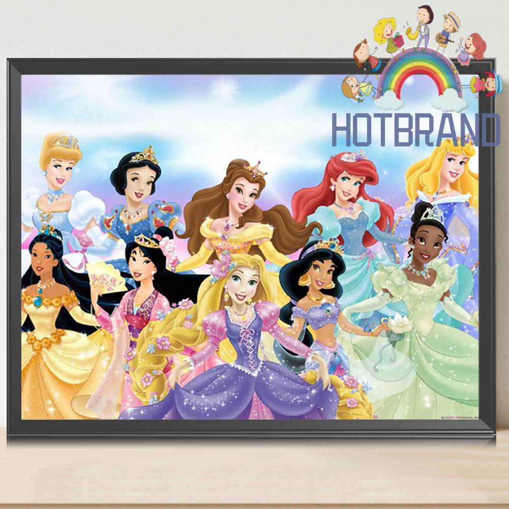 Tranh Đính Đá Kim Cương Toàn Bộ 5D DIY Hình Vẽ Công Chúa