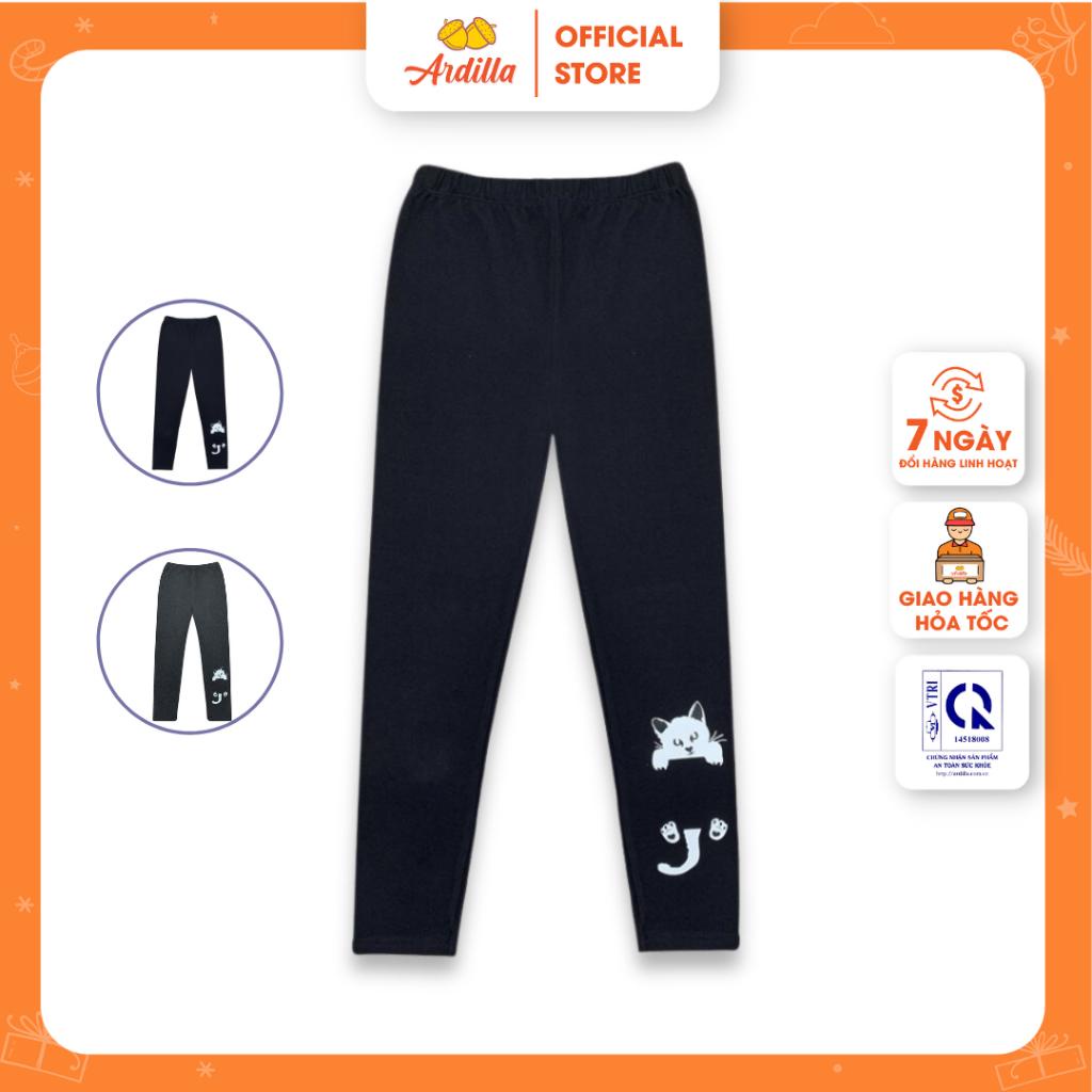 Quần legging bé gái ARDILLA,quần dài bé gái co giãn thoải mái in hình mèo dễ thương size đại từ 10 đến 15 tuổi TB8402