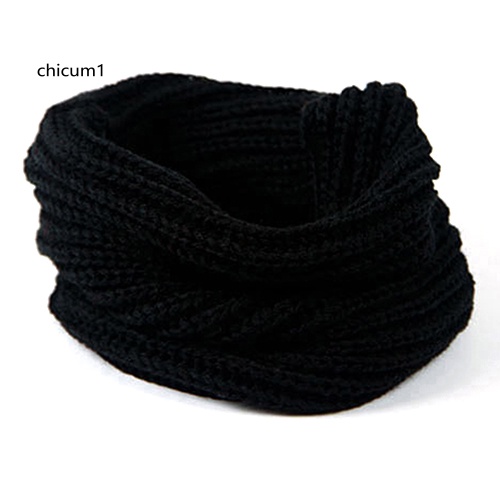 Khăn Choàng Cổ Dệt Kim Màu Trơn Thời Trang Thu Đông Cho Nam Và Nữ