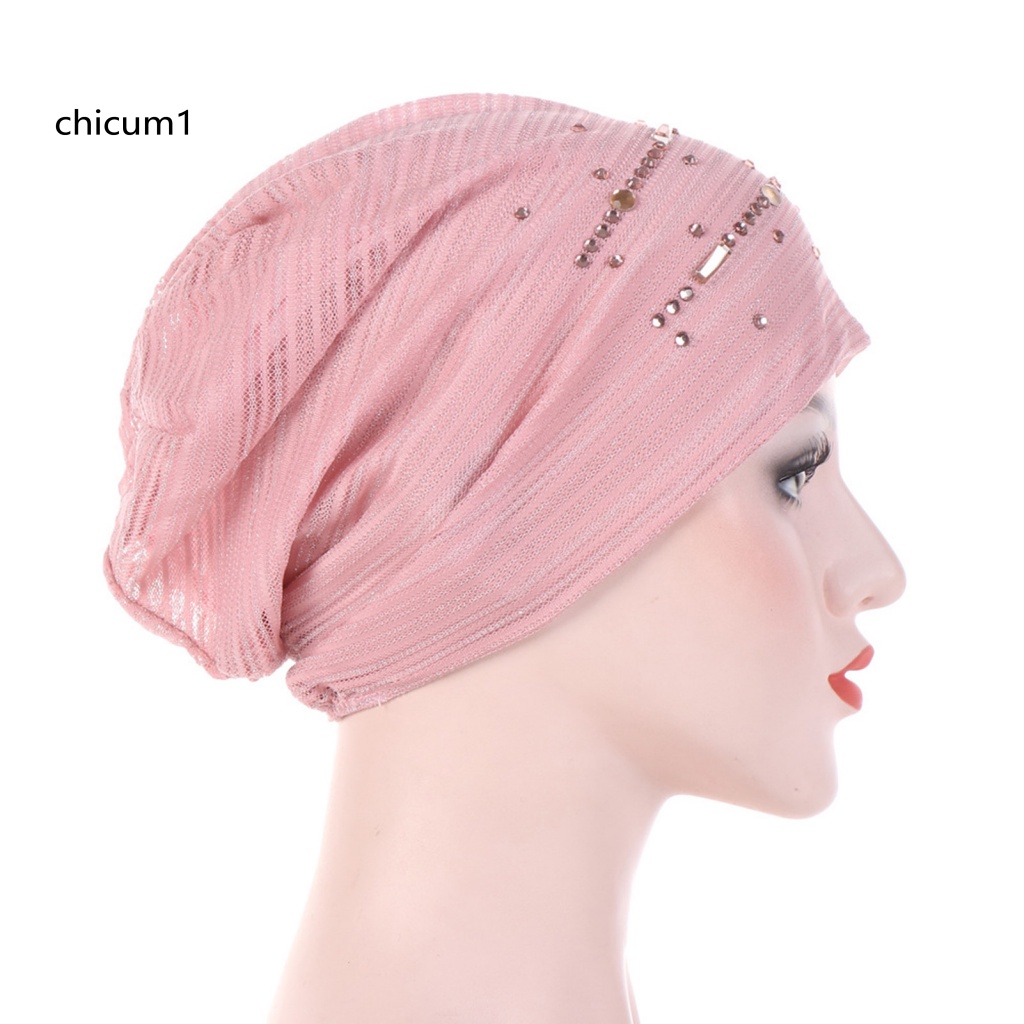 Mũ Trùm Đầu Đính Đá Lấp Lánh Thời Trang Cho Nữ