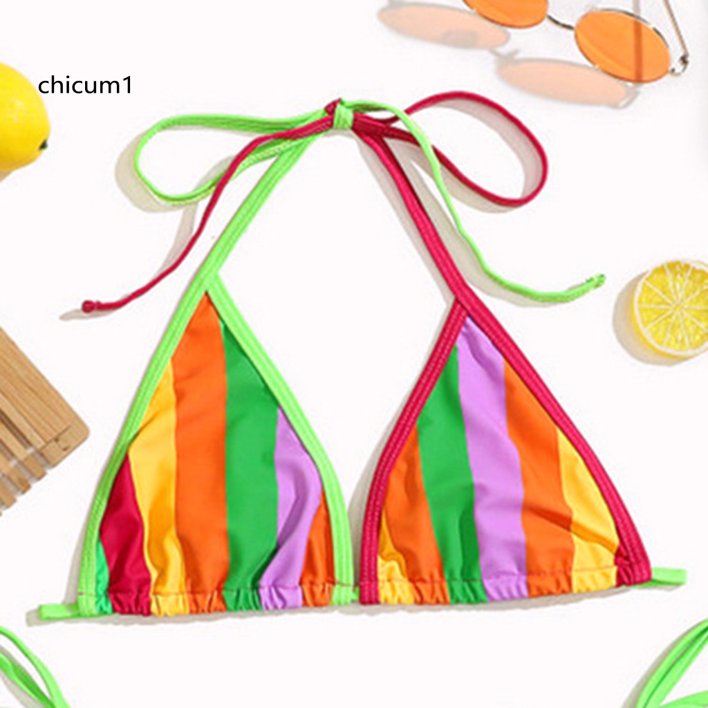 Bộ Đồ Bơi Bikini Bằng Polyester Mềm Mại Chống Phai Màu Quyến Rũ Cho Nữ