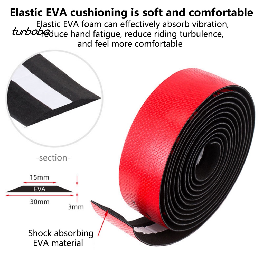 1 Bộ Băng Quấn Tay Lái Xe Đạp Giả Da Co Giãn Màu Gradient