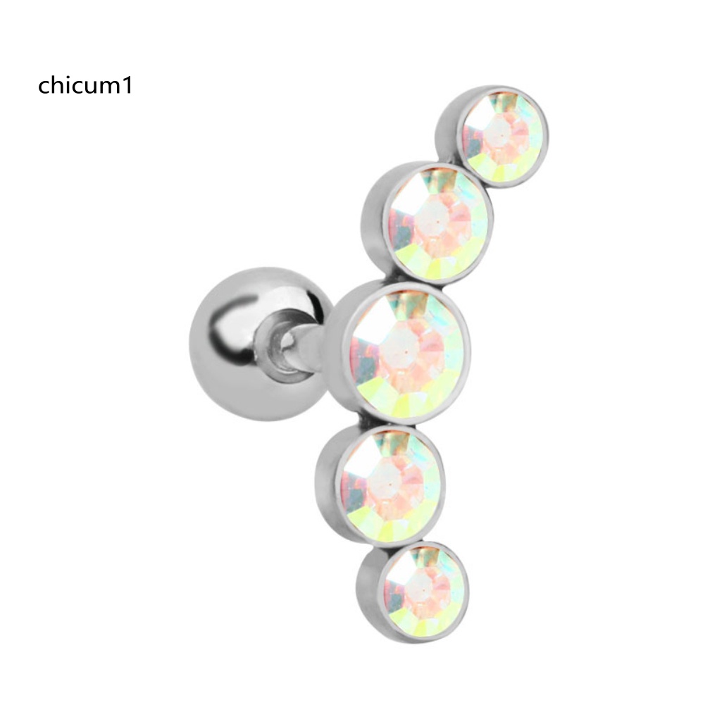 1 Khuyên Vành Tai Đính Đá Thời Trang Dành Cho Nữ