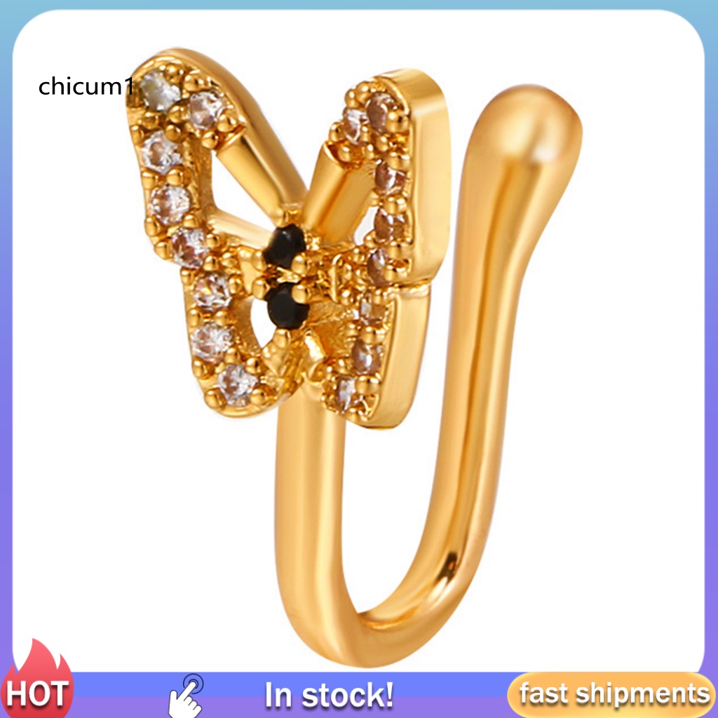 1 Khuyên Mũi Đính Đá Không Cần Xỏ Lỗ Thời Trang Cá Tính