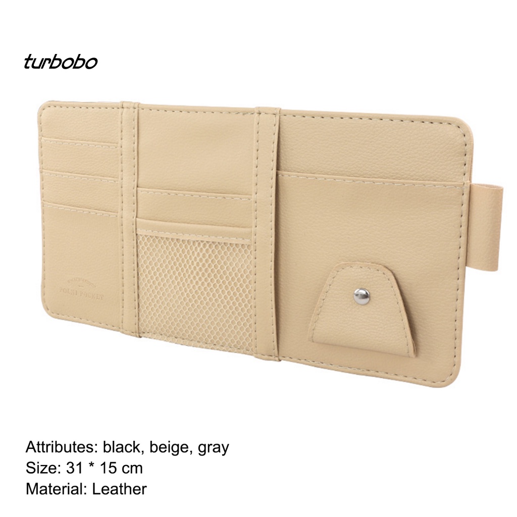 Ví Giả Da Đựng Thẻ Gắn Tấm Che Nắng Xe Hơi SUV Đa Năng Tiết Kiệm Không Gian