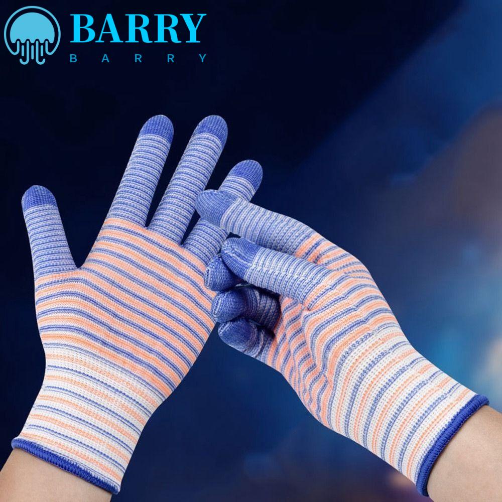 BARRY 1 Đôi Găng Tay Công Nghiệp Kẻ Sọc Chống Trượt Thoáng Khí Cho Nam