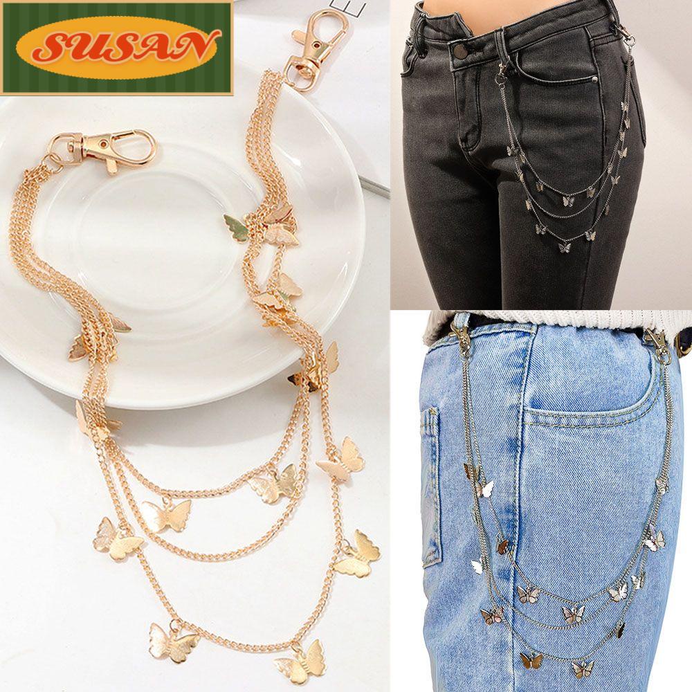 SUSANS Thắt Lưng Móc Chìa Khóa Phong Cách Hip Hop Đường Phố Cá Tính