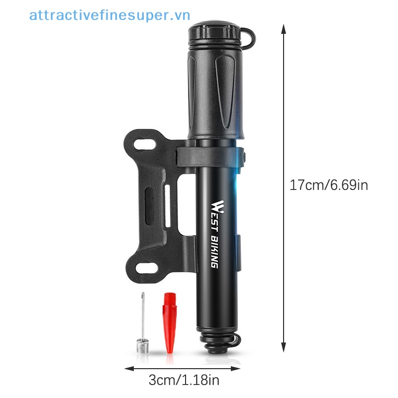 Bơm Xe Đạp Mini Cầm Tay 100Psi Chất Liệu Hợp Kim Nhôm