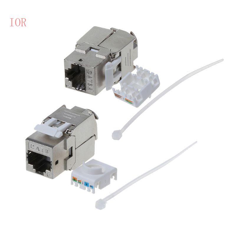 Đầu Nối Chuyển Đổi IOR RJ45 Keystone Cat6 6A FTP Chất Liệu Hợp Kim Kẽm