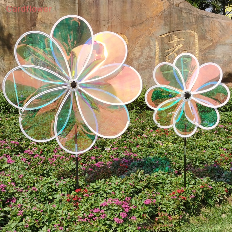 1 Cánh Gió Hình Hoa Hướng Dương Nhiều Màu Sắc Có Thể Gập Lại Trang Trí Sân Vườn / Cắm Trại / Dã Ngoại Mới