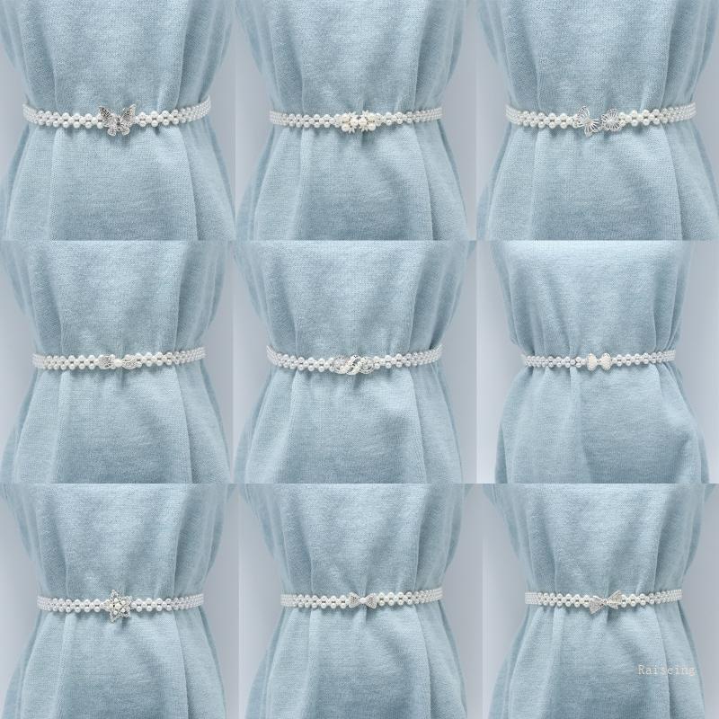 Thắt Lưng Đính Hạt Ngọc Trai Giả Phong Cách Cổ Điển Thời Trang Cho Nữ