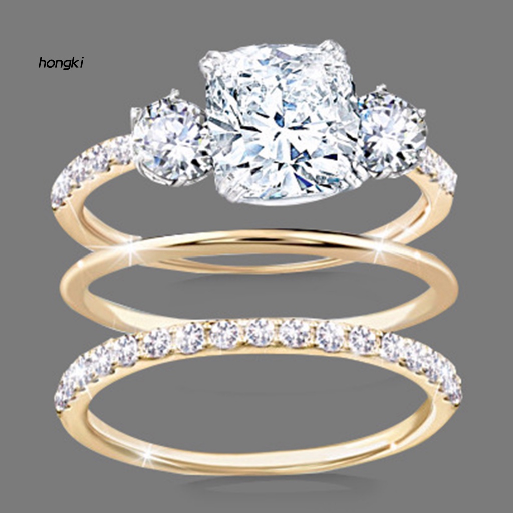 Set 3 NhẫN ĐíNh Kim Cương Giả Cho Nữ