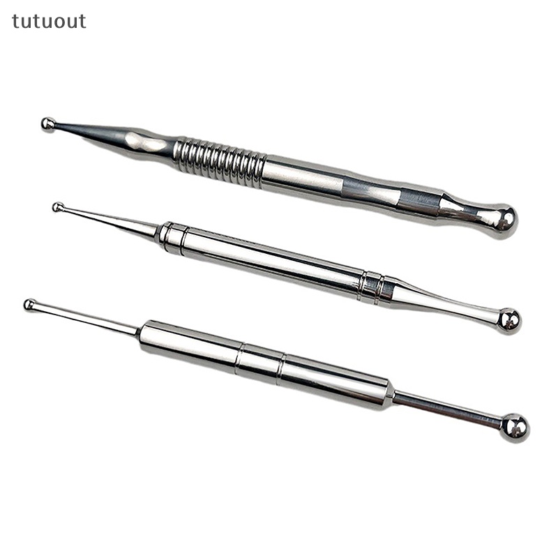 Bút Mát Xa Bằng Thép Không Gỉ Thiết Kế Nhỏ Gọn Tiện Dụng