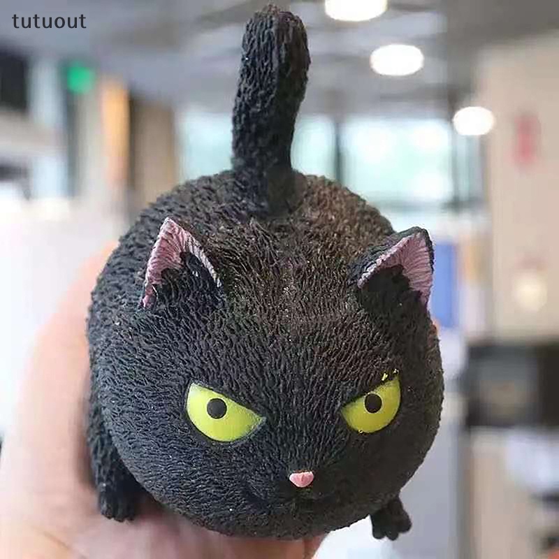 Đồ Chơi Nắn Bóp Đàn Hồi Giảm Stress Hình Chú Mèo