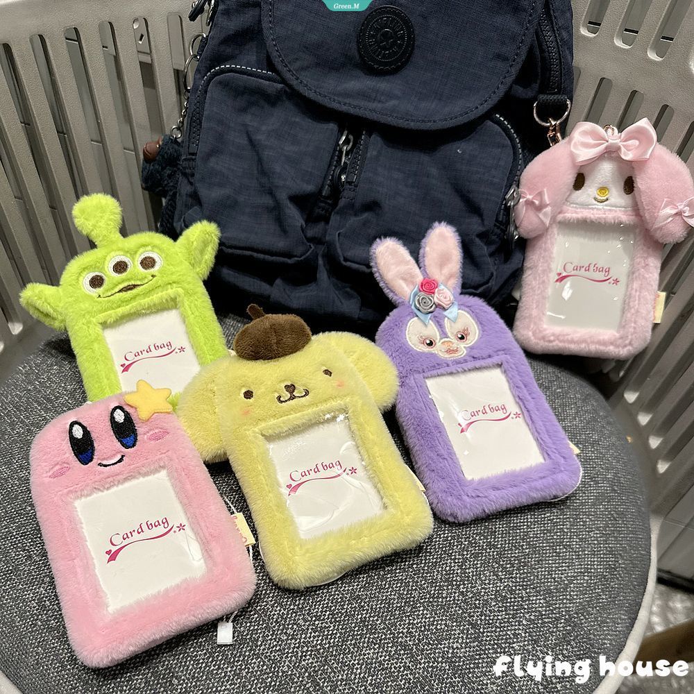 Túi Đựng Thẻ ID / Thẻ Truy Cập Bằng Vải Bông Họa Tiết Hoạt Hình Kurome Dễ Thương