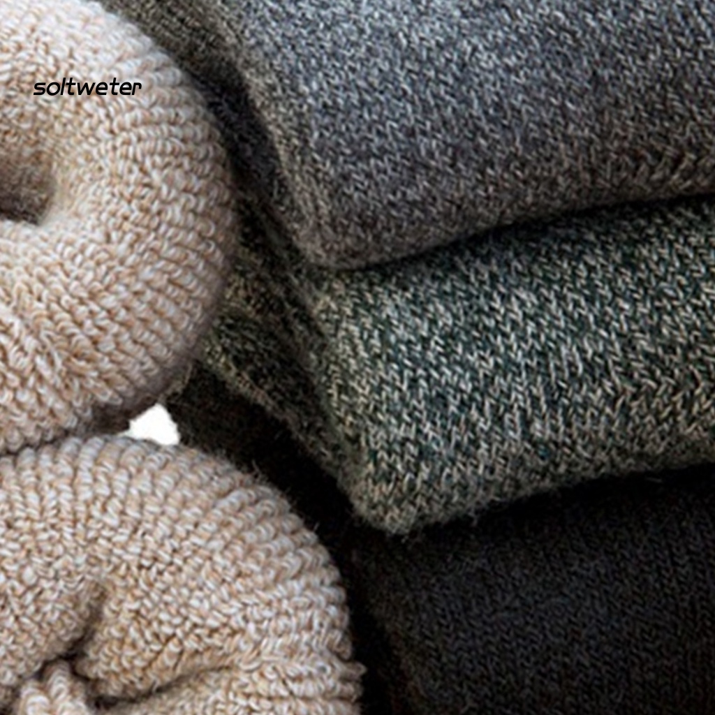 1 Đôi Vớ Dài Giữ Ấm Màu Trơn Họa Tiết Chắp Vá Nhiều Màu Sắc Dùng Hàng Ngày Cho Nam