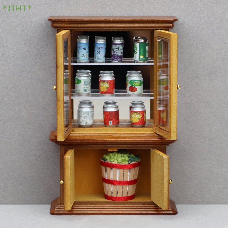 Mô Hình Tủ Kính Kèm Gương Trang Trí Nhà Búp Bê 1: 12 Mới