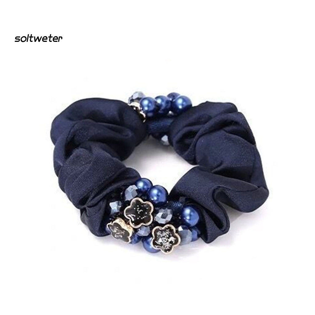 Dây Cột Tóc Scrunchies Bằng Vải Siêu Mềm Siêu Nhẹ Co Giãn Chống Trượt Sang Trọng Cho Nữ