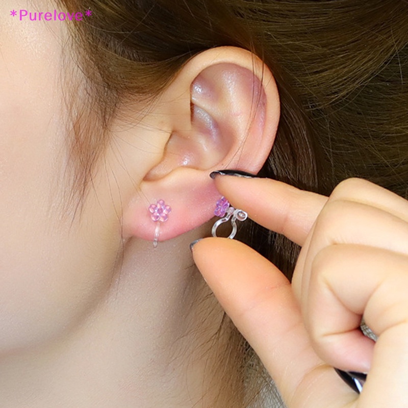 1 Đôi Bông Tai Hình Hoa Bằng Nhựa Resin Màu Kẹo Xinh Xắn Cho Nữ Mới