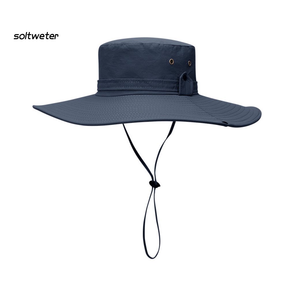 Mũ Rộng Vành Chống Nắng Đi Biển Mùa Hè Màu Sắc Đơn Giản Cho Nam Giới