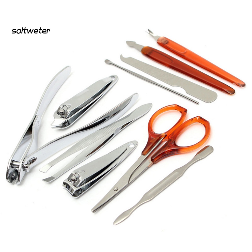 Bộ 10 Dụng Cụ Chăm Sóc Móng Tay Bằng Thép Không Gỉ