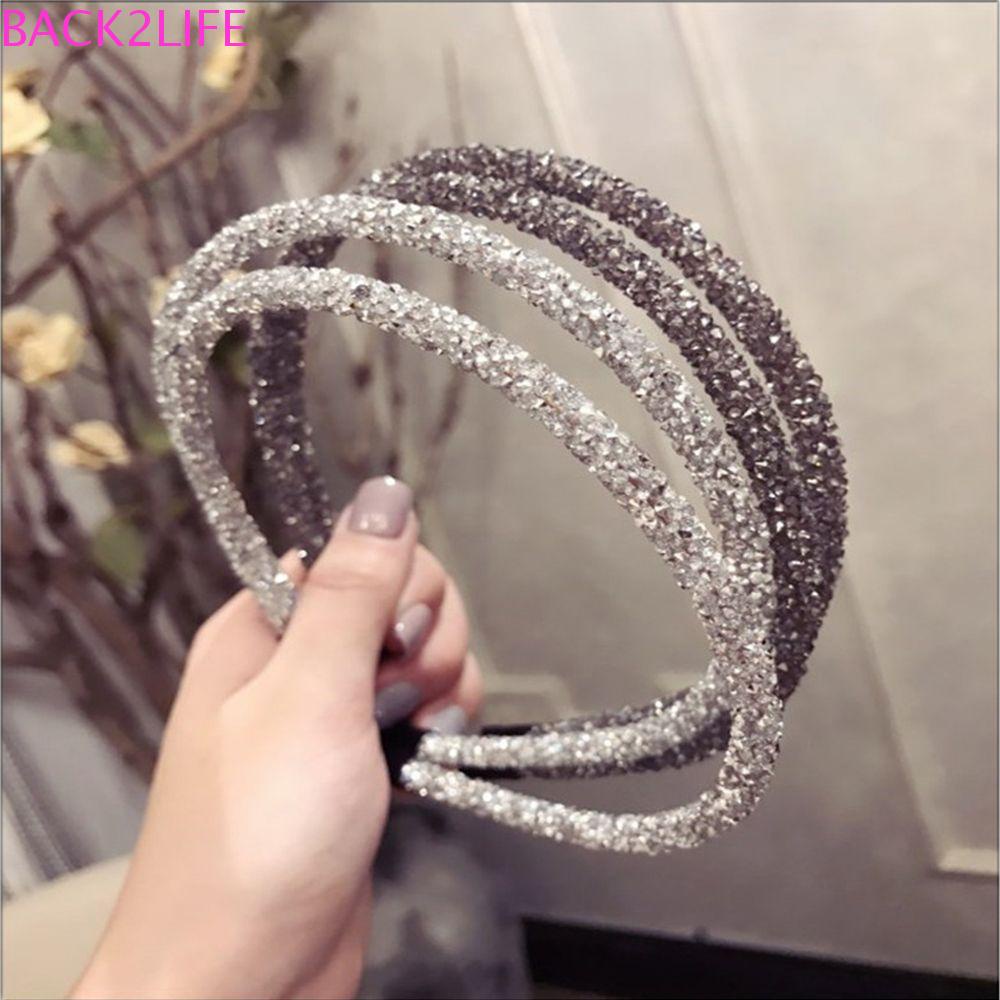 BACK2LIFE Băng Đô Cài Tóc Đính Đá Dễ Thương Cho Nữ