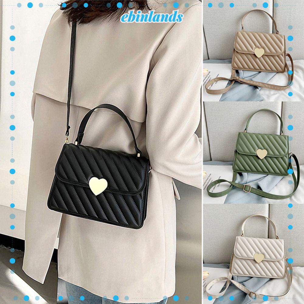 EBINLANDS Túi Đeo Chéo Vai Bằng Da PU Màu Trơn Sành Điệu Để Đi Ra Ngoài