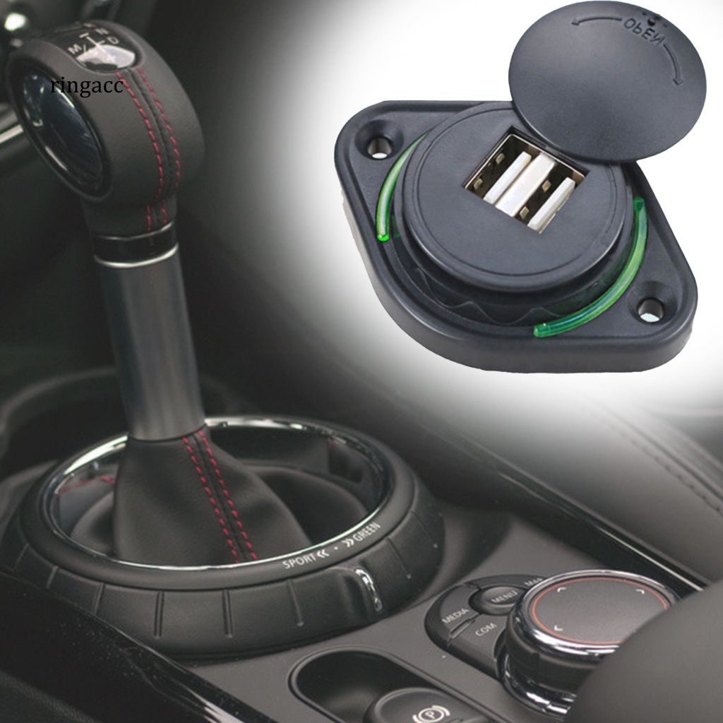 Tẩu Sạc RGA 12V-24V Hai Cổng USB 31A Có Đèn LED Cho Ô Tô